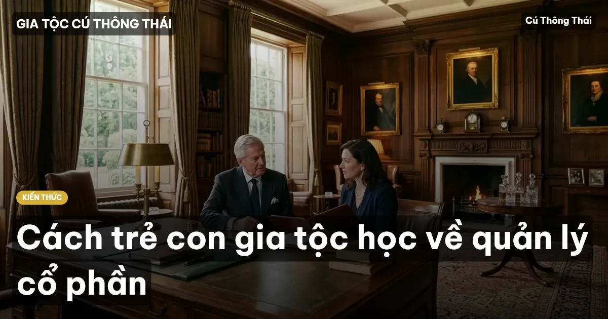 Cách trẻ con gia tộc học về quản lý cổ phần