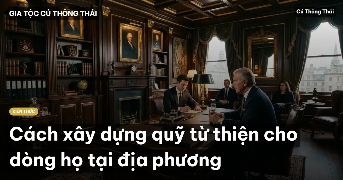 Cách xây dựng quỹ từ thiện cho dòng họ tại địa phương
