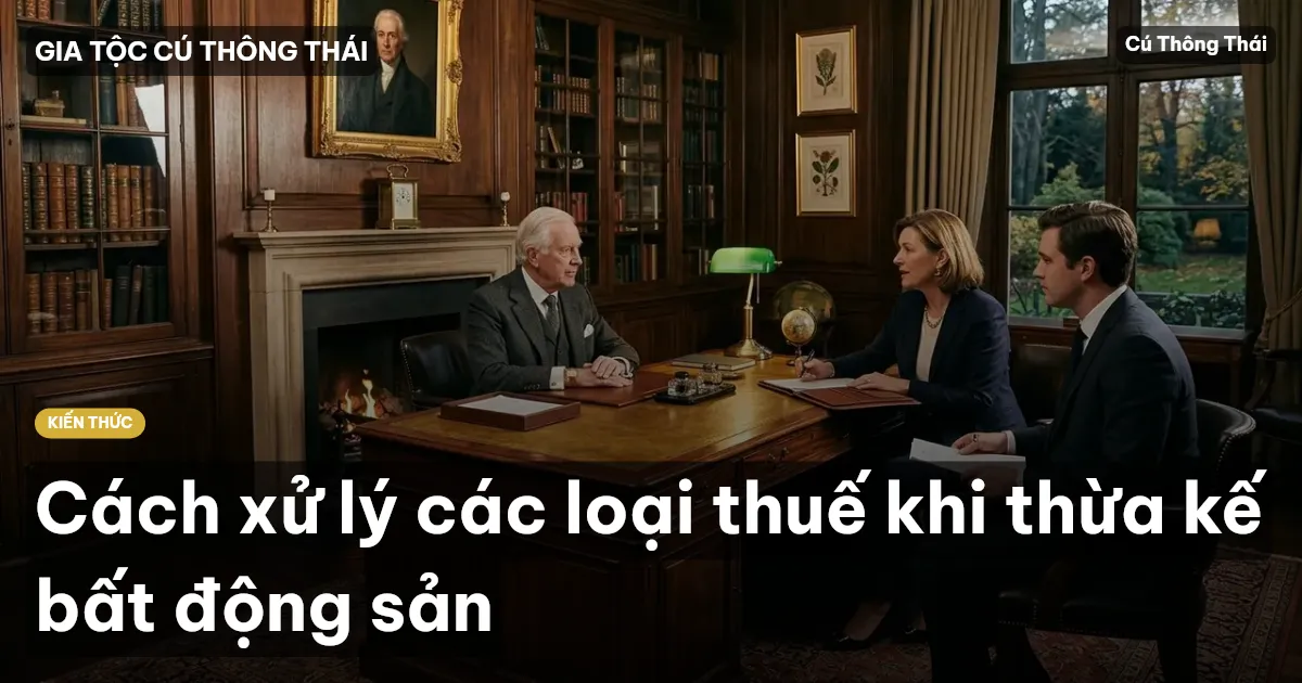 Cách xử lý các loại thuế khi thừa kế bất động sản