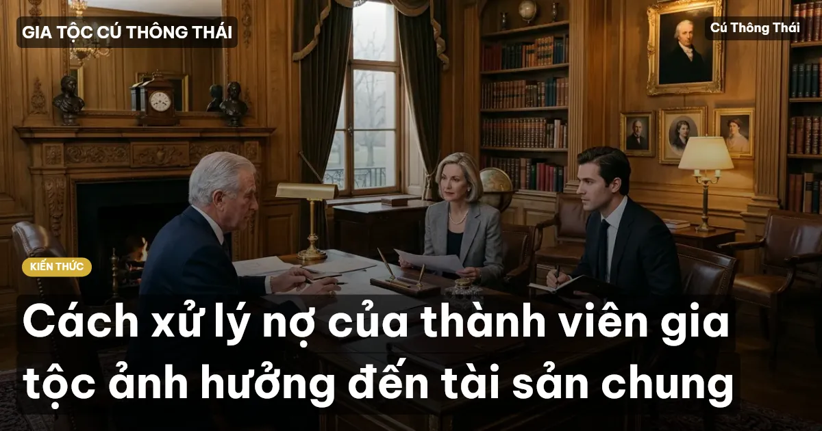 Cách xử lý nợ của thành viên gia tộc ảnh hưởng đến tài sản chung