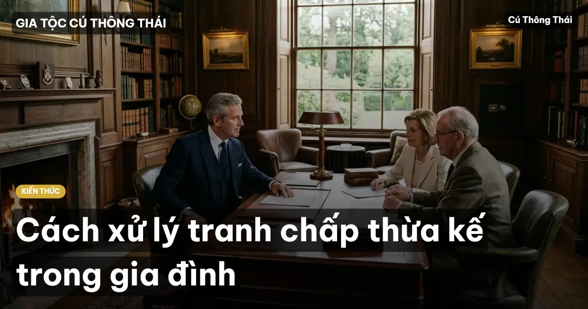 Cách xử lý tranh chấp thừa kế trong gia đình