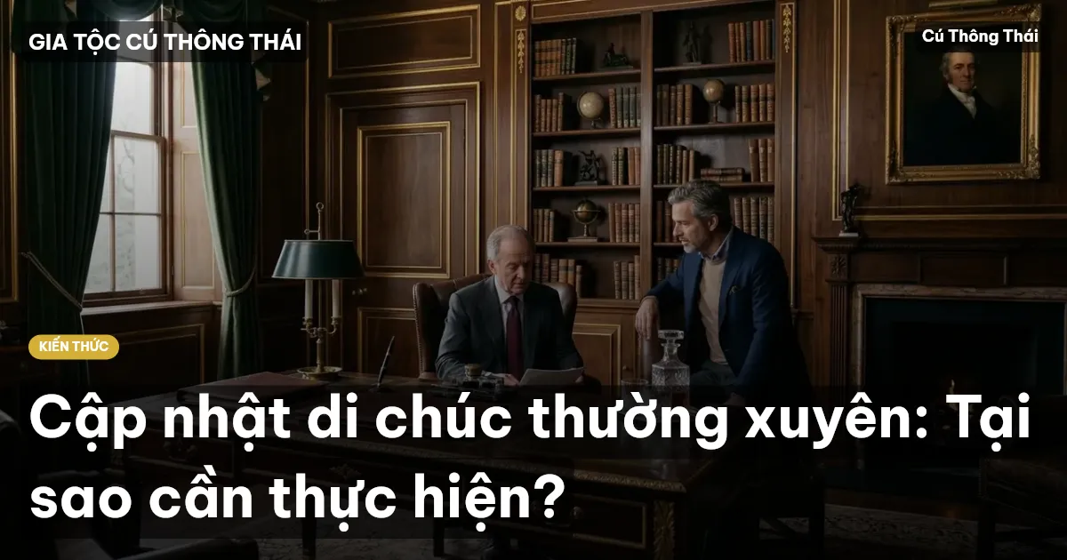 Cập nhật di chúc thường xuyên: Tại sao cần thực hiện?