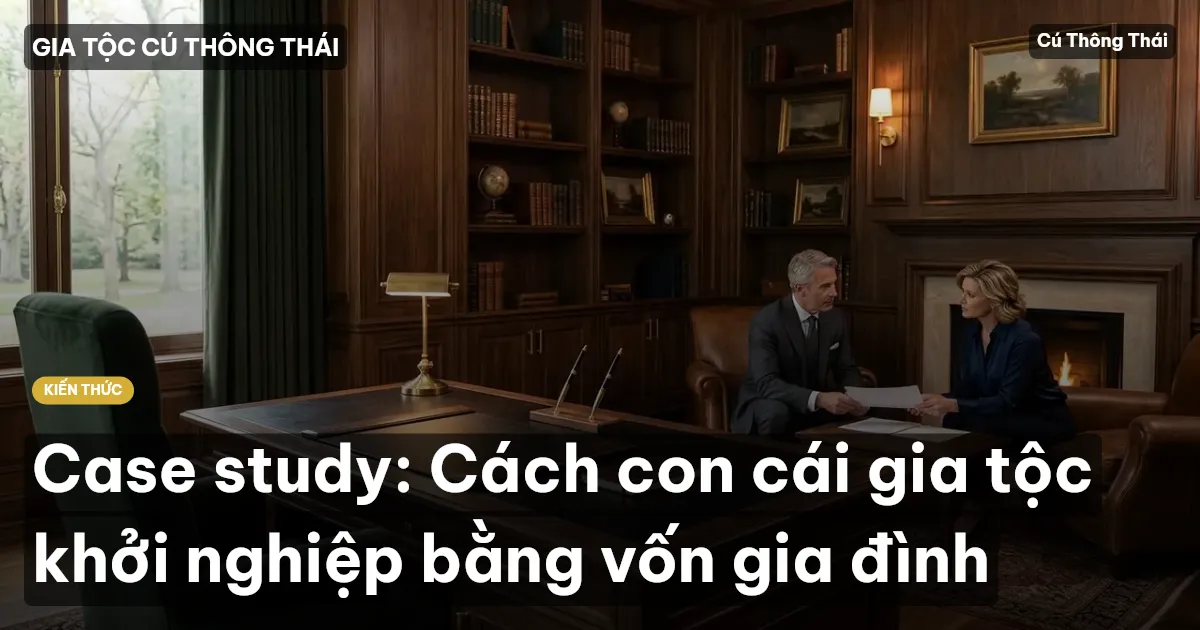 Case study: Cách con cái gia tộc khởi nghiệp bằng vốn gia đình