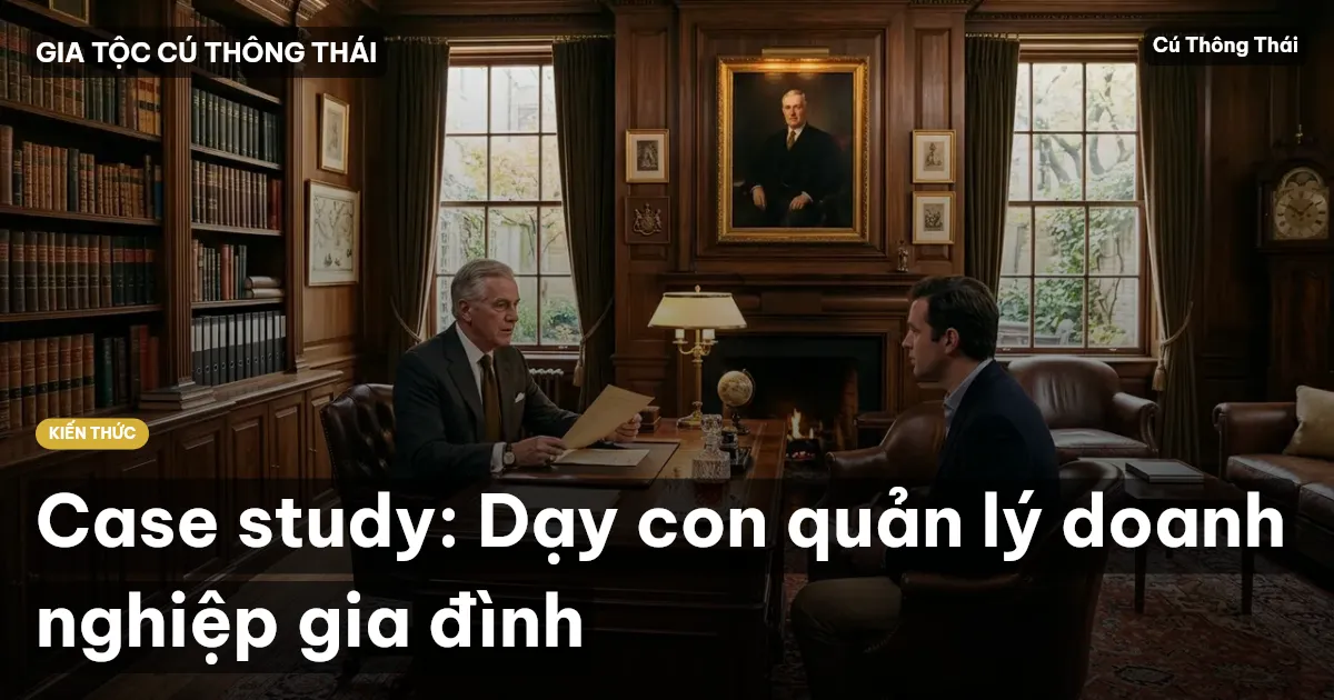 Case study: Dạy con quản lý doanh nghiệp gia đình