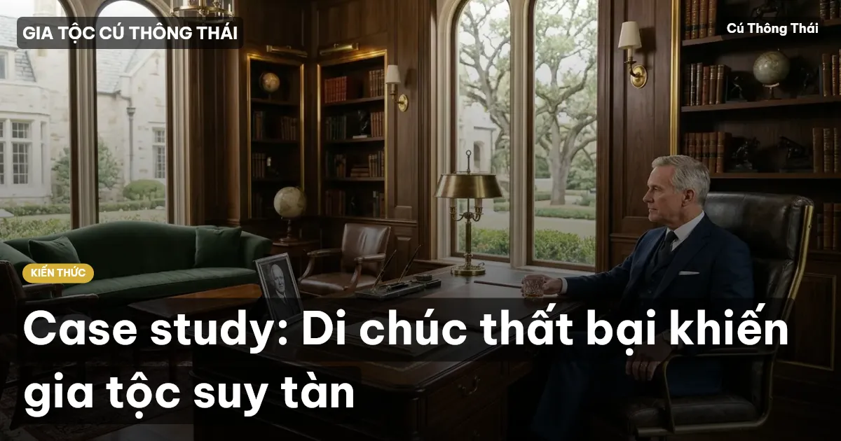 Case study: Di chúc thất bại khiến gia tộc suy tàn