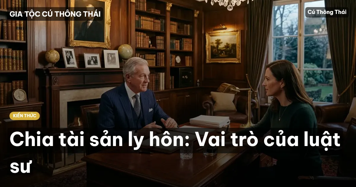Chia tài sản ly hôn: Vai trò của luật sư