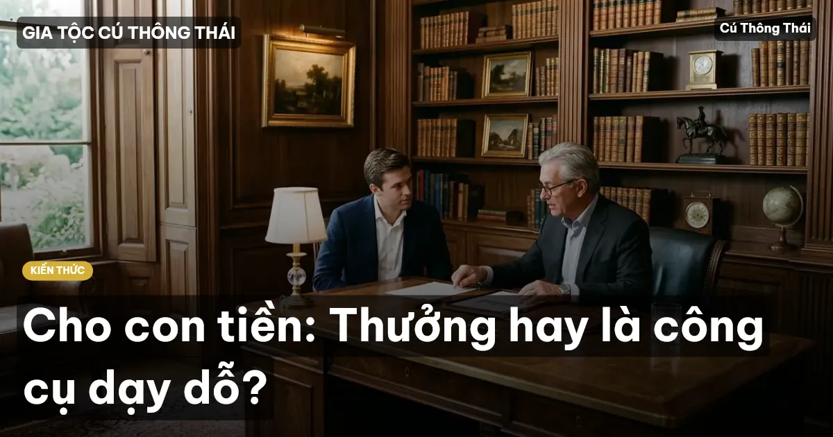 Cho con tiền: Thưởng hay là công cụ dạy dỗ?