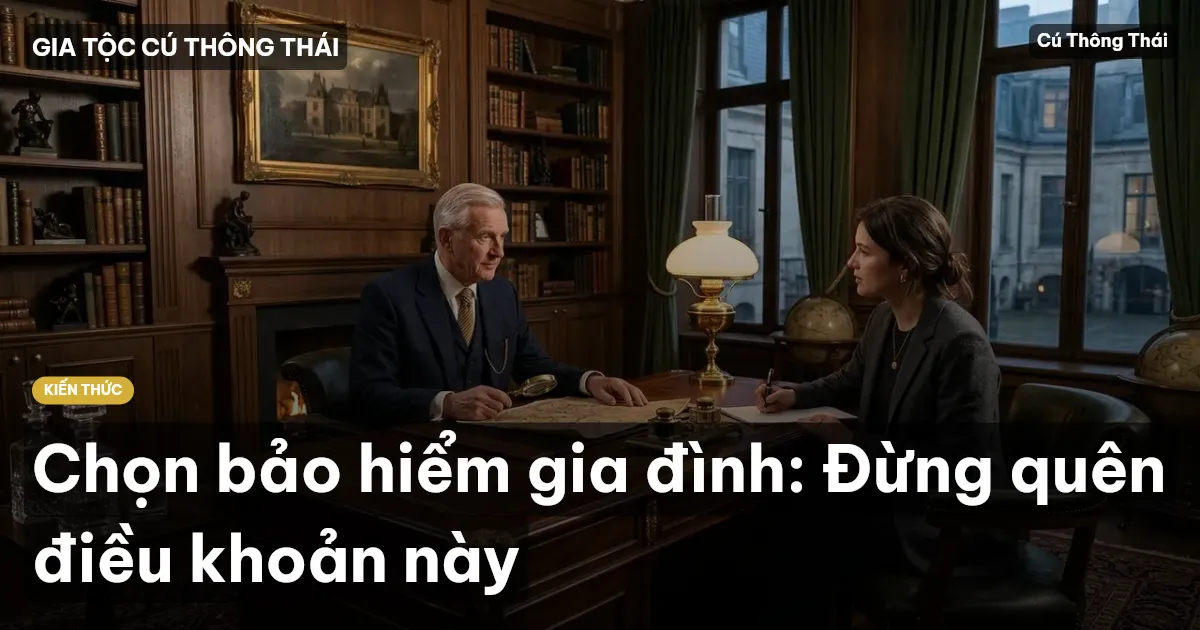 Chọn bảo hiểm gia đình: Đừng quên điều khoản này