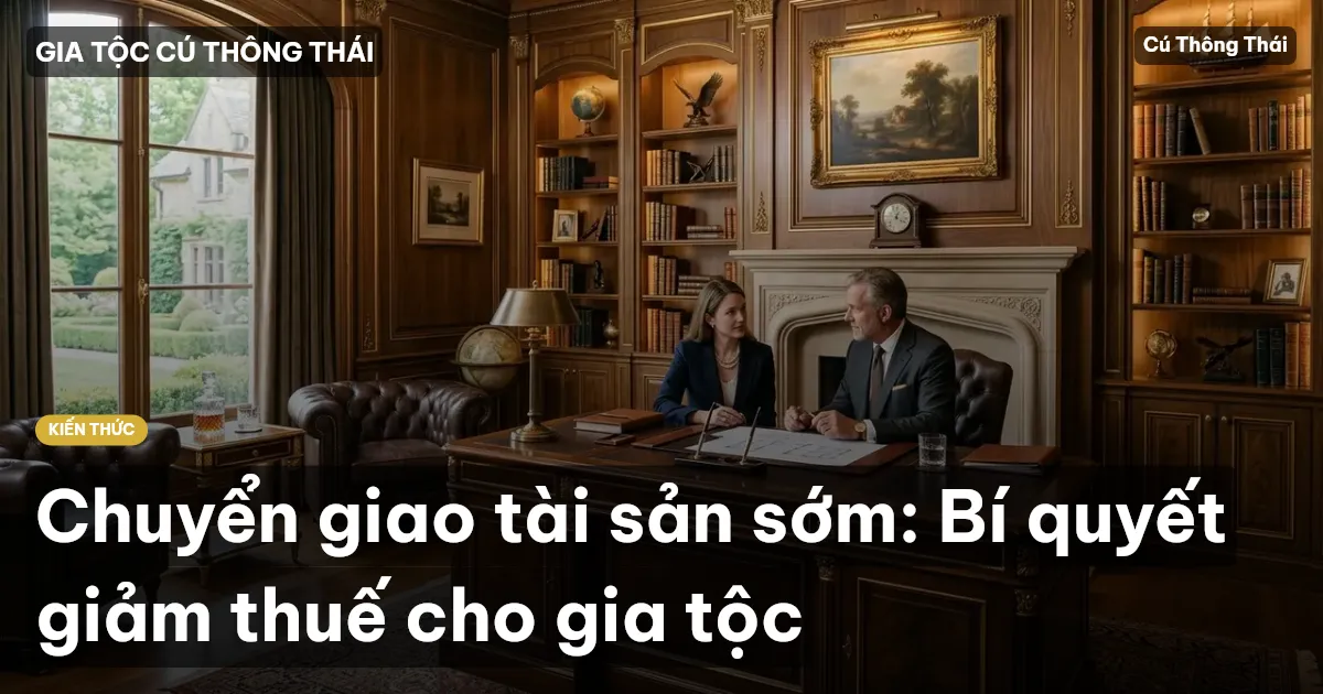 Chuyển giao tài sản sớm: Bí quyết giảm thuế cho gia tộc