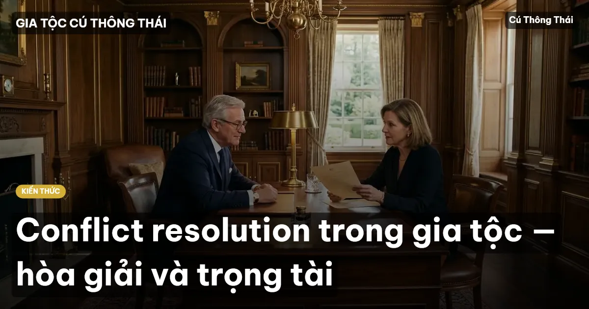 Conflict resolution trong gia tộc — hòa giải và trọng tài