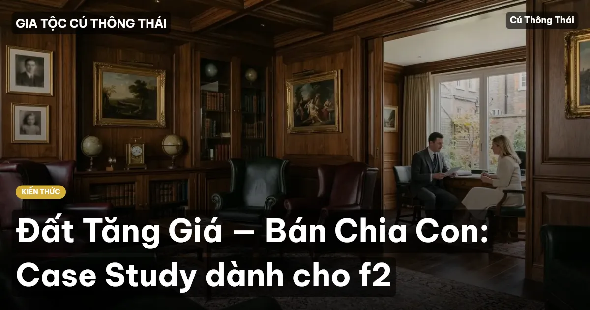 Đất Tăng Giá — Bán Chia Con: Case Study dành cho f2