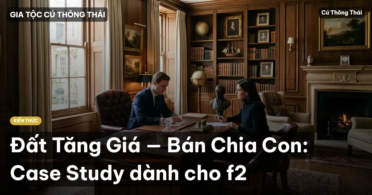 Đất Tăng Giá — Bán Chia Con: Case Study dành cho f2