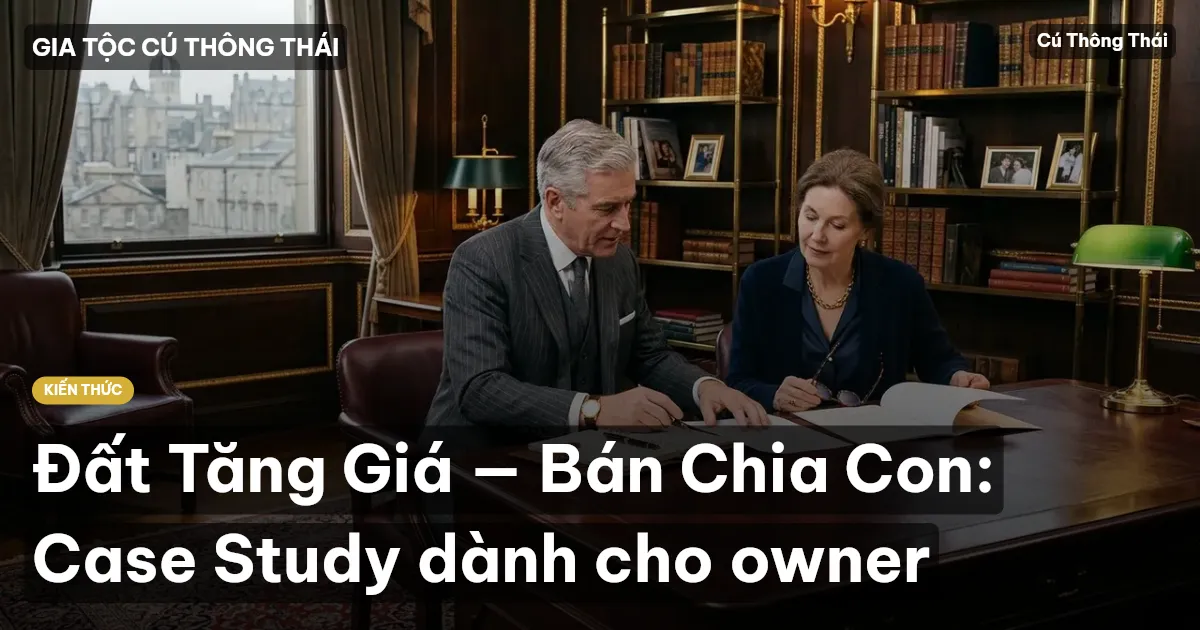 Đất Tăng Giá — Bán Chia Con: Case Study dành cho owner
