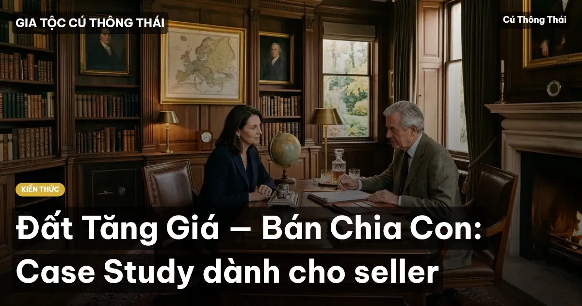 Đất Tăng Giá — Bán Chia Con: Case Study dành cho seller