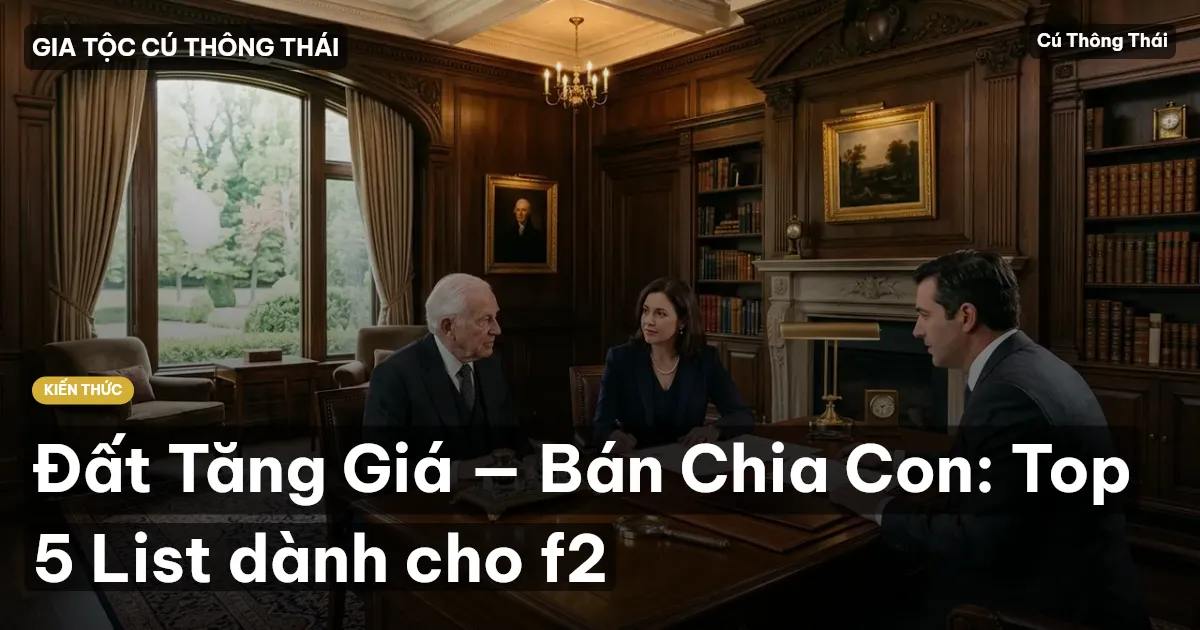Đất Tăng Giá — Bán Chia Con: Top 5 List dành cho f2