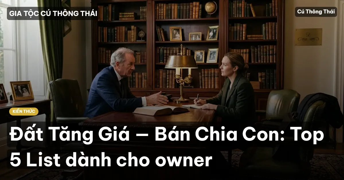 Đất Tăng Giá — Bán Chia Con: Top 5 List dành cho owner