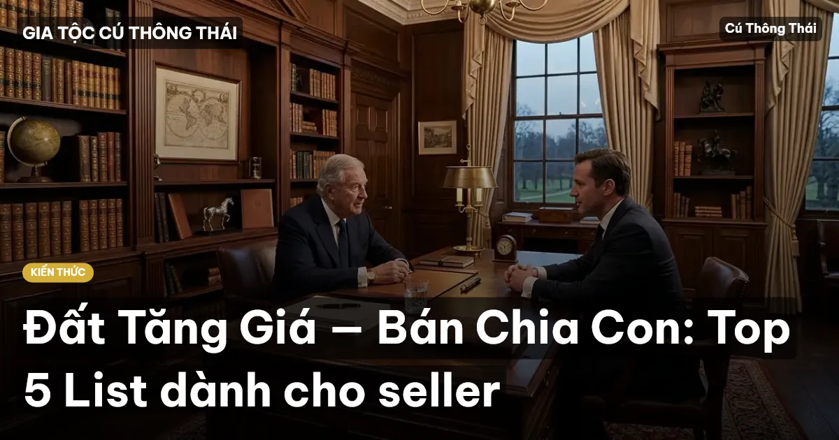 Đất Tăng Giá — Bán Chia Con: Top 5 List dành cho seller
