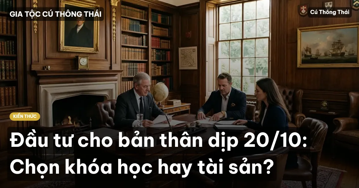 Đầu tư cho bản thân dịp 20/10: Chọn khóa học hay tài sản?