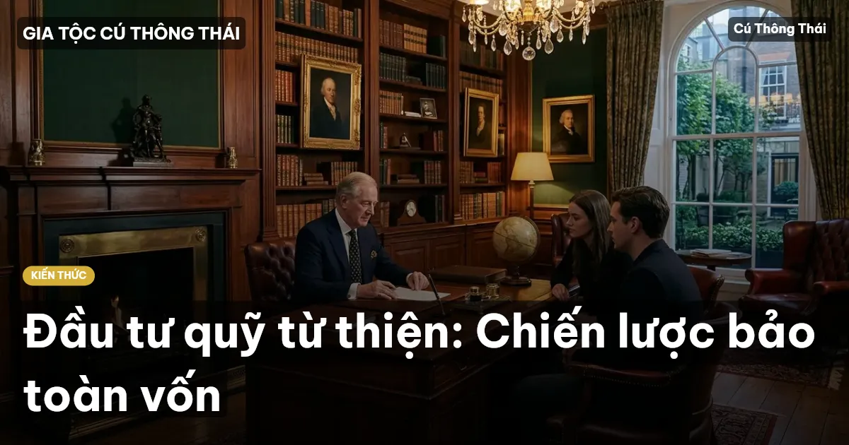 Đầu tư quỹ từ thiện: Chiến lược bảo toàn vốn