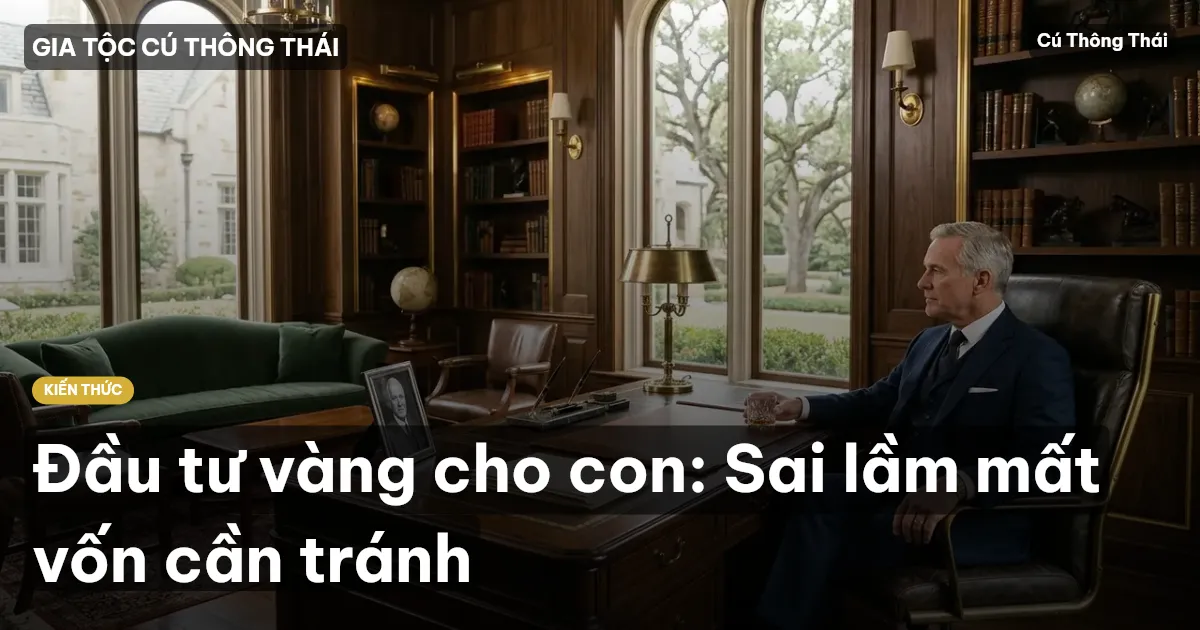 Đầu tư vàng cho con: Sai lầm mất vốn cần tránh
