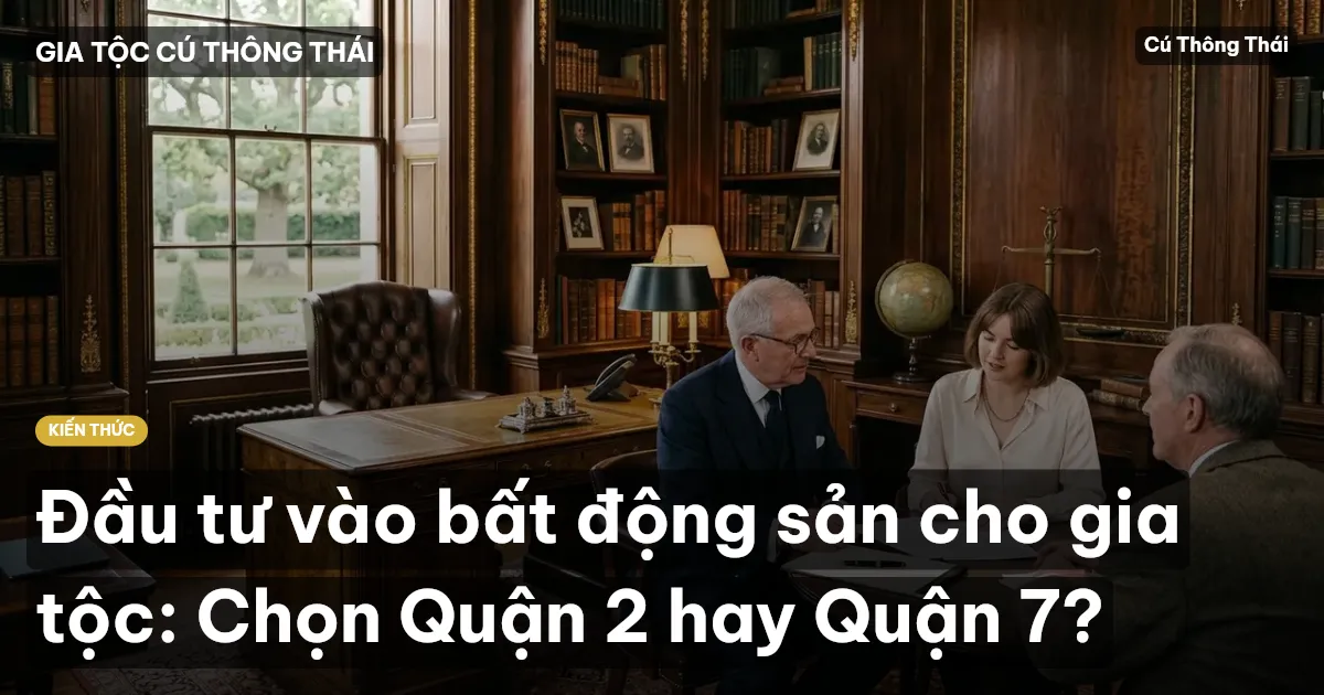 Đầu tư vào bất động sản cho gia tộc: Chọn Quận 2 hay Quận 7?