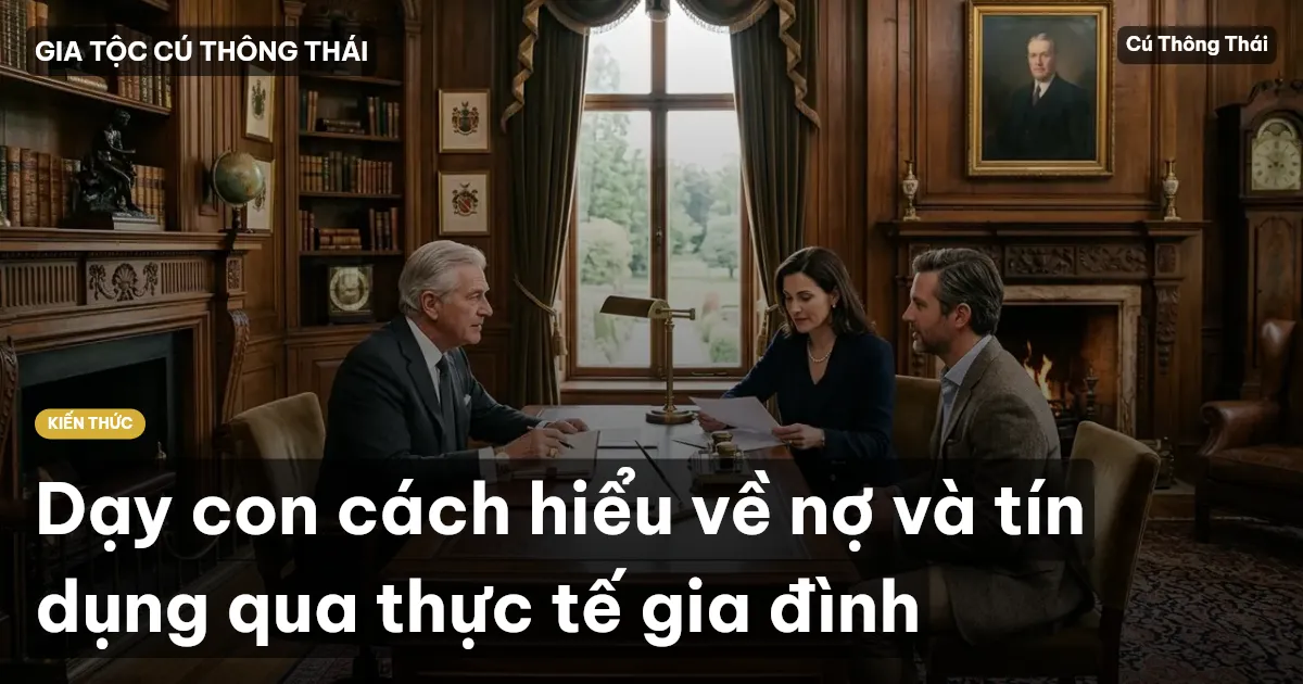 Dạy con cách hiểu về nợ và tín dụng qua thực tế gia đình