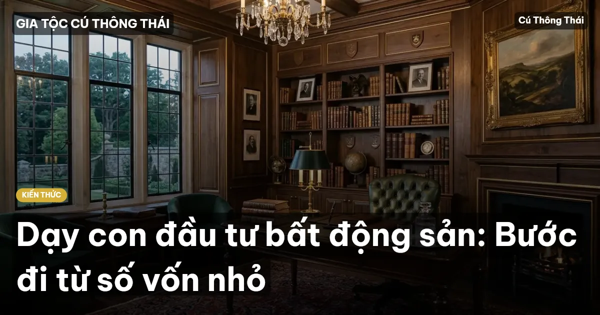 Dạy con đầu tư bất động sản: Bước đi từ số vốn nhỏ