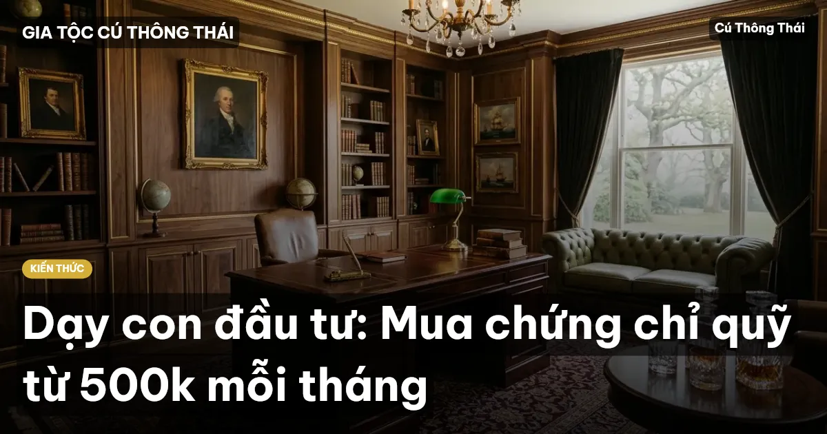 Dạy con đầu tư: Mua chứng chỉ quỹ từ 500k mỗi tháng