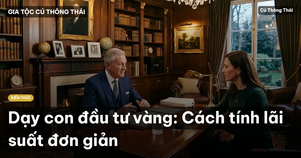 Dạy con đầu tư vàng: Cách tính lãi suất đơn giản