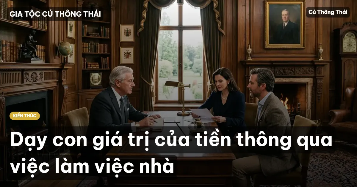 Dạy con giá trị của tiền thông qua việc làm việc nhà