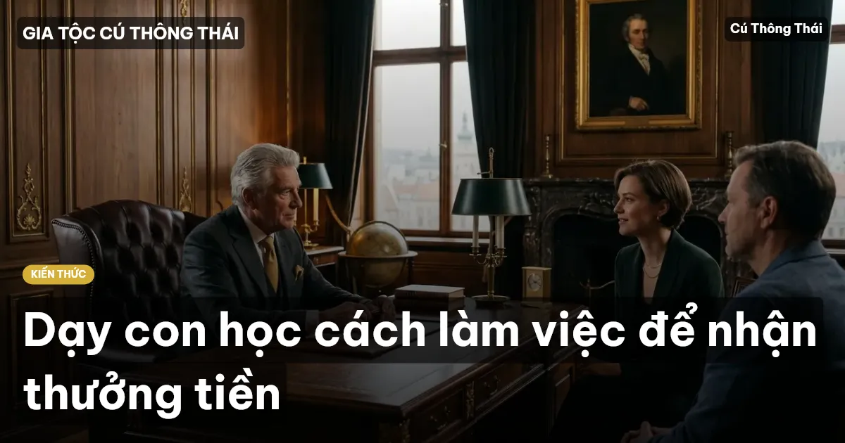 Dạy con học cách làm việc để nhận thưởng tiền
