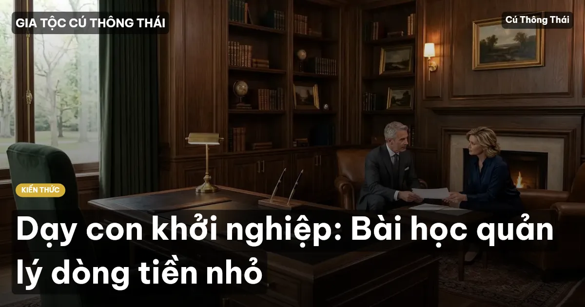 Dạy con khởi nghiệp: Bài học quản lý dòng tiền nhỏ