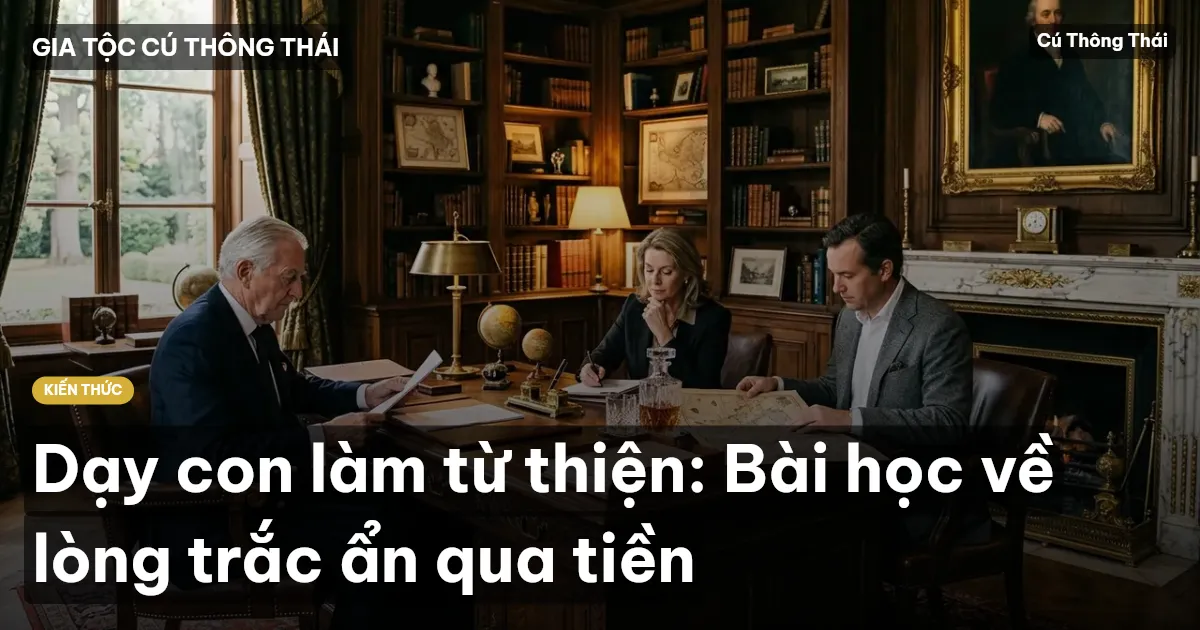 Dạy con làm từ thiện: Bài học về lòng trắc ẩn qua tiền