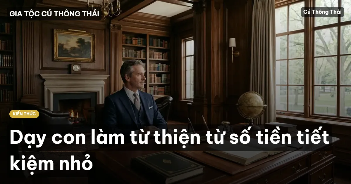 Dạy con làm từ thiện từ số tiền tiết kiệm nhỏ