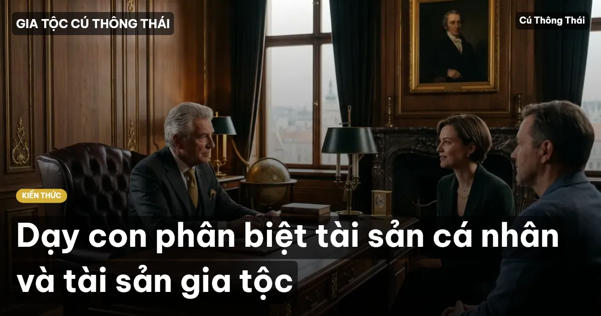 Dạy con phân biệt tài sản cá nhân và tài sản gia tộc