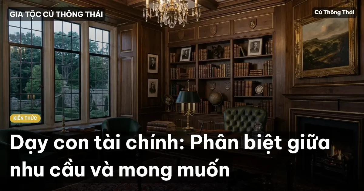 Dạy con tài chính: Phân biệt giữa nhu cầu và mong muốn