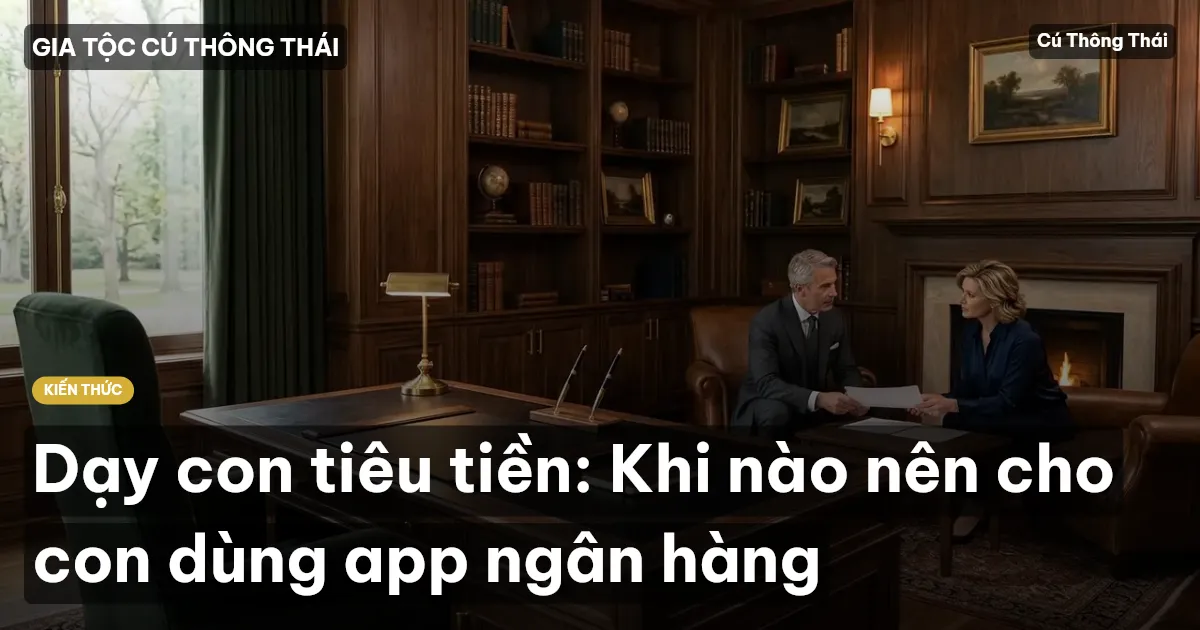 Dạy con tiêu tiền: Khi nào nên cho con dùng app ngân hàng