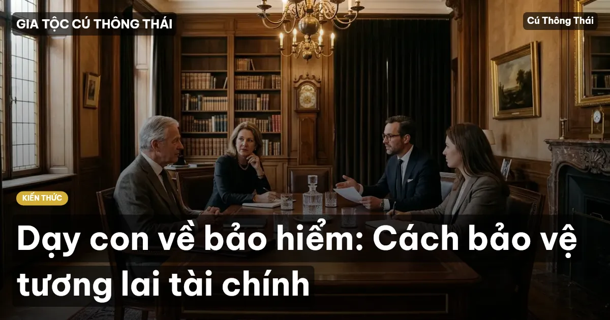 Dạy con về bảo hiểm: Cách bảo vệ tương lai tài chính