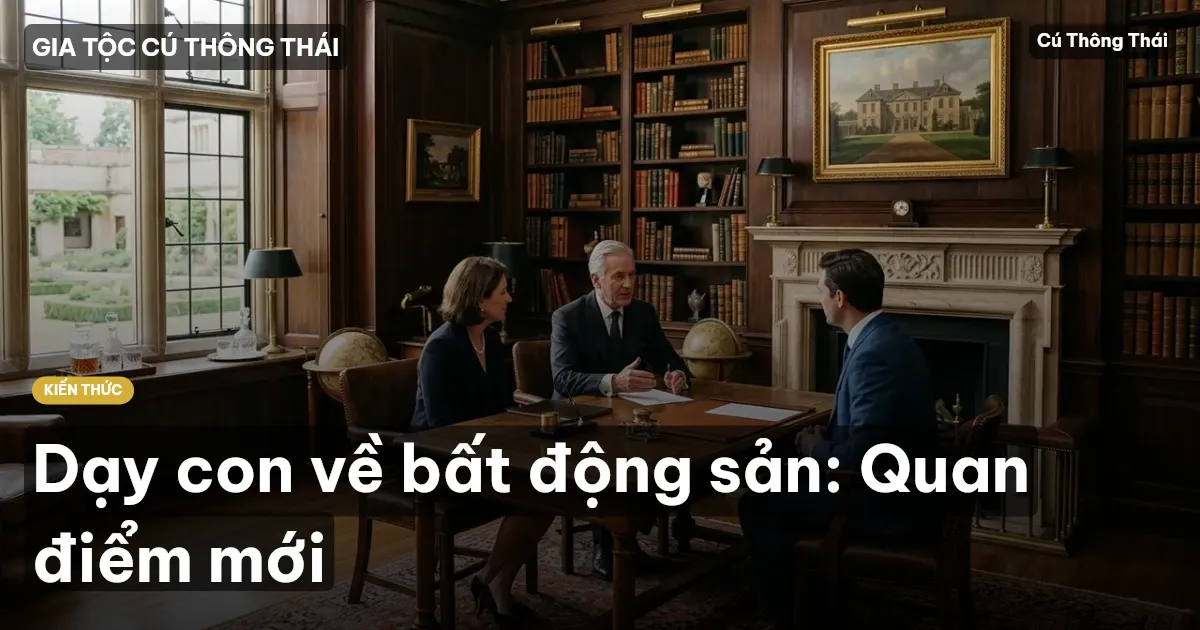 Dạy con về bất động sản: Quan điểm mới