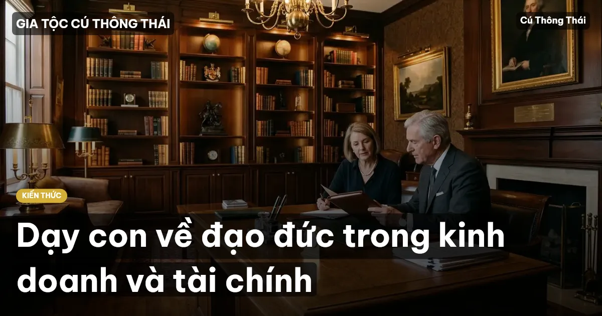Dạy con về đạo đức trong kinh doanh và tài chính