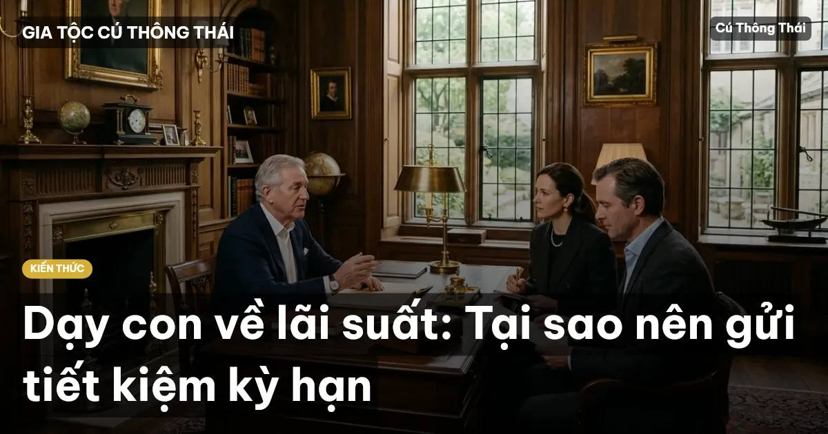 Dạy con về lãi suất: Tại sao nên gửi tiết kiệm kỳ hạn
