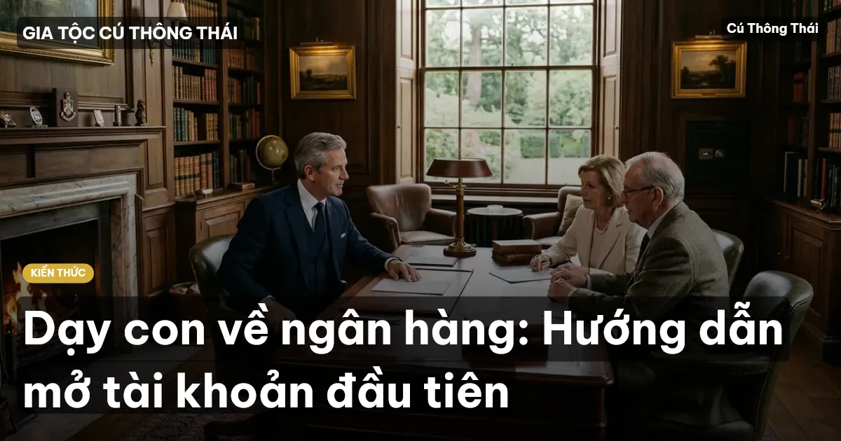 Dạy con về ngân hàng: Hướng dẫn mở tài khoản đầu tiên