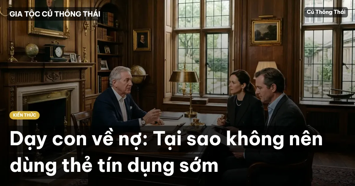 Dạy con về nợ: Tại sao không nên dùng thẻ tín dụng sớm