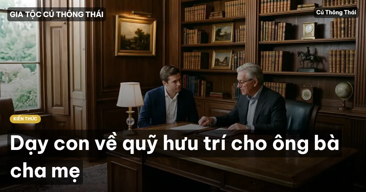 Dạy con về quỹ hưu trí cho ông bà cha mẹ