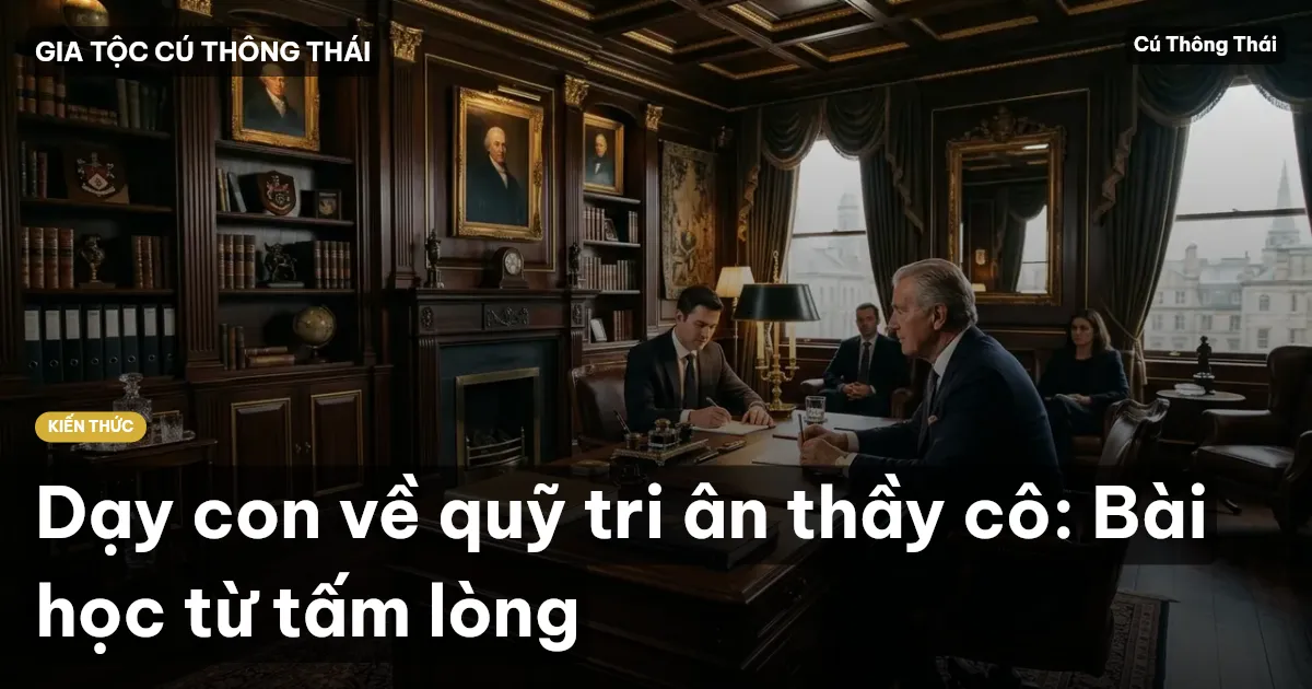 Dạy con về quỹ tri ân thầy cô: Bài học từ tấm lòng