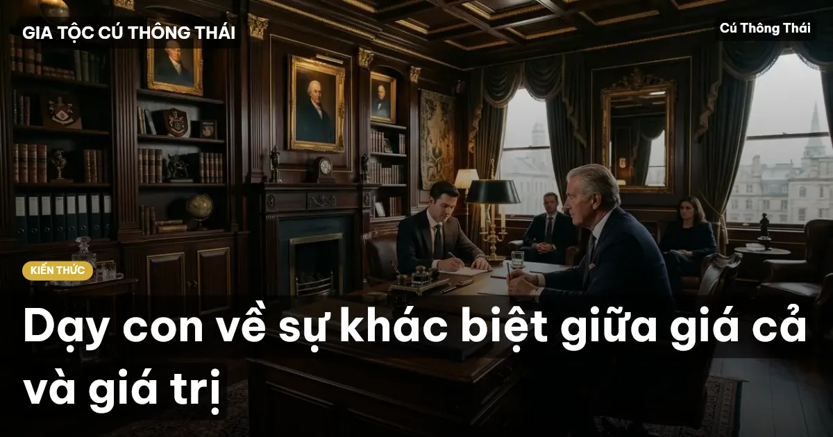 Dạy con về sự khác biệt giữa giá cả và giá trị