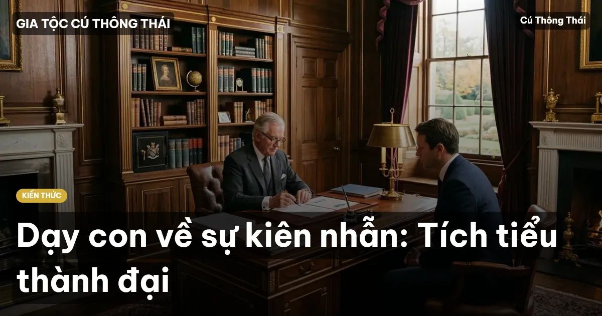 Dạy con về sự kiên nhẫn: Tích tiểu thành đại