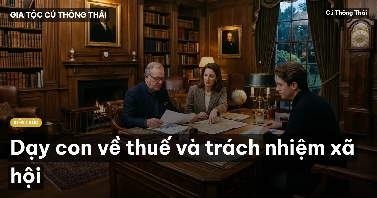 Dạy con về thuế và trách nhiệm xã hội