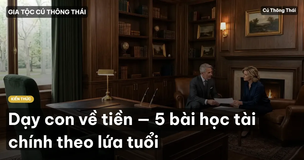 Dạy con về tiền — 5 bài học tài chính theo lứa tuổi