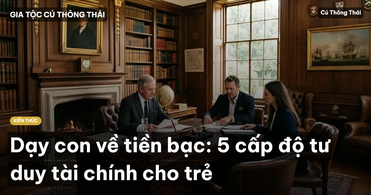 Dạy con về tiền bạc: 5 cấp độ tư duy tài chính cho trẻ